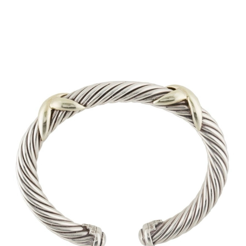 David Yurman X Classic Cable Bracelet
Sterling Silver with 14K Yellow Gold, 7mm